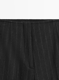 Straight-leg pinstripe trousers