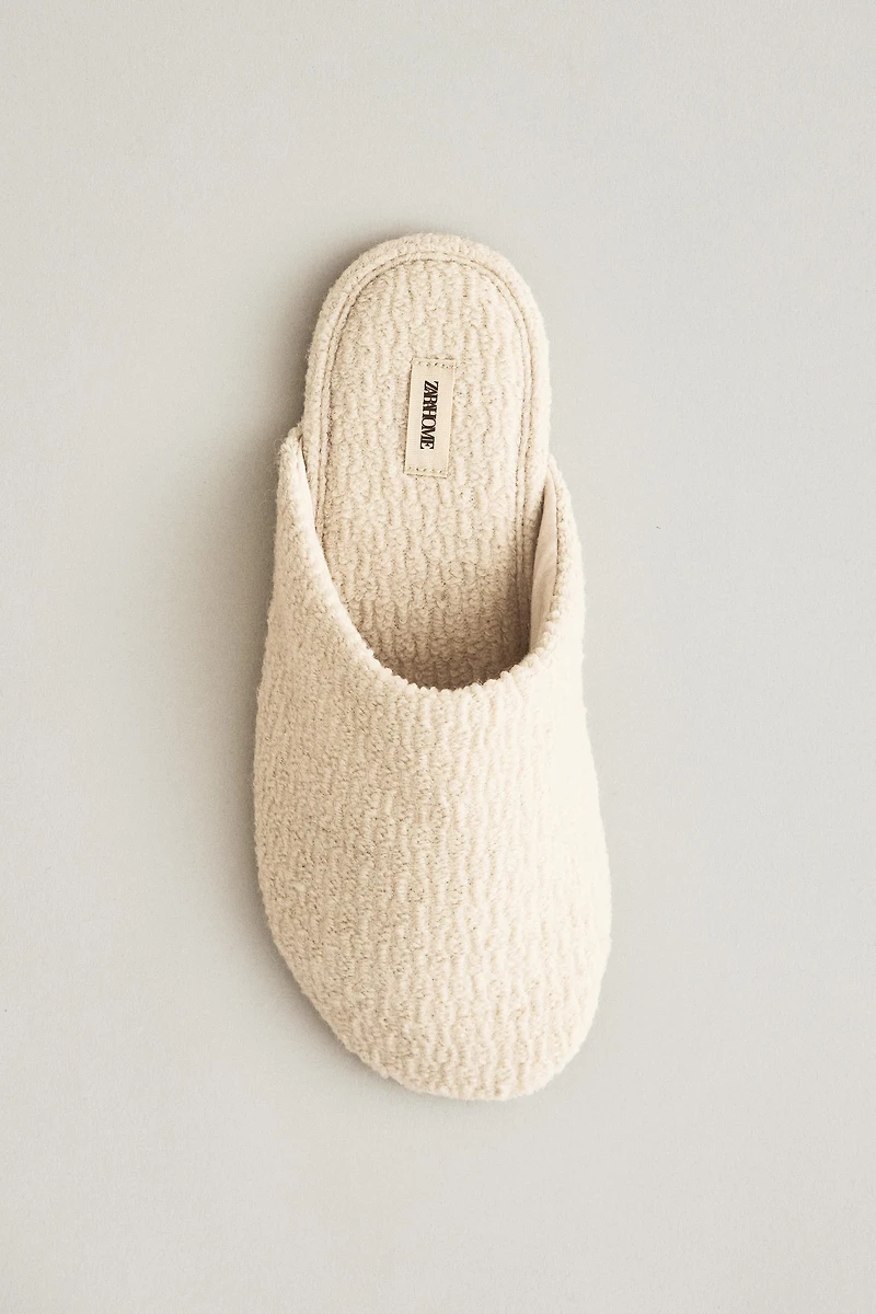 WOOL MULE SLIPPERS