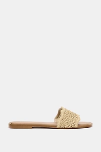 CUT-OUT SLIDE SANDALS