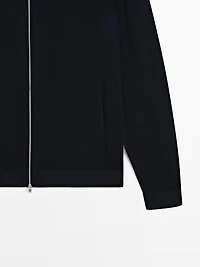 Cardigan 100 % laine mérinos à fermeture Éclair