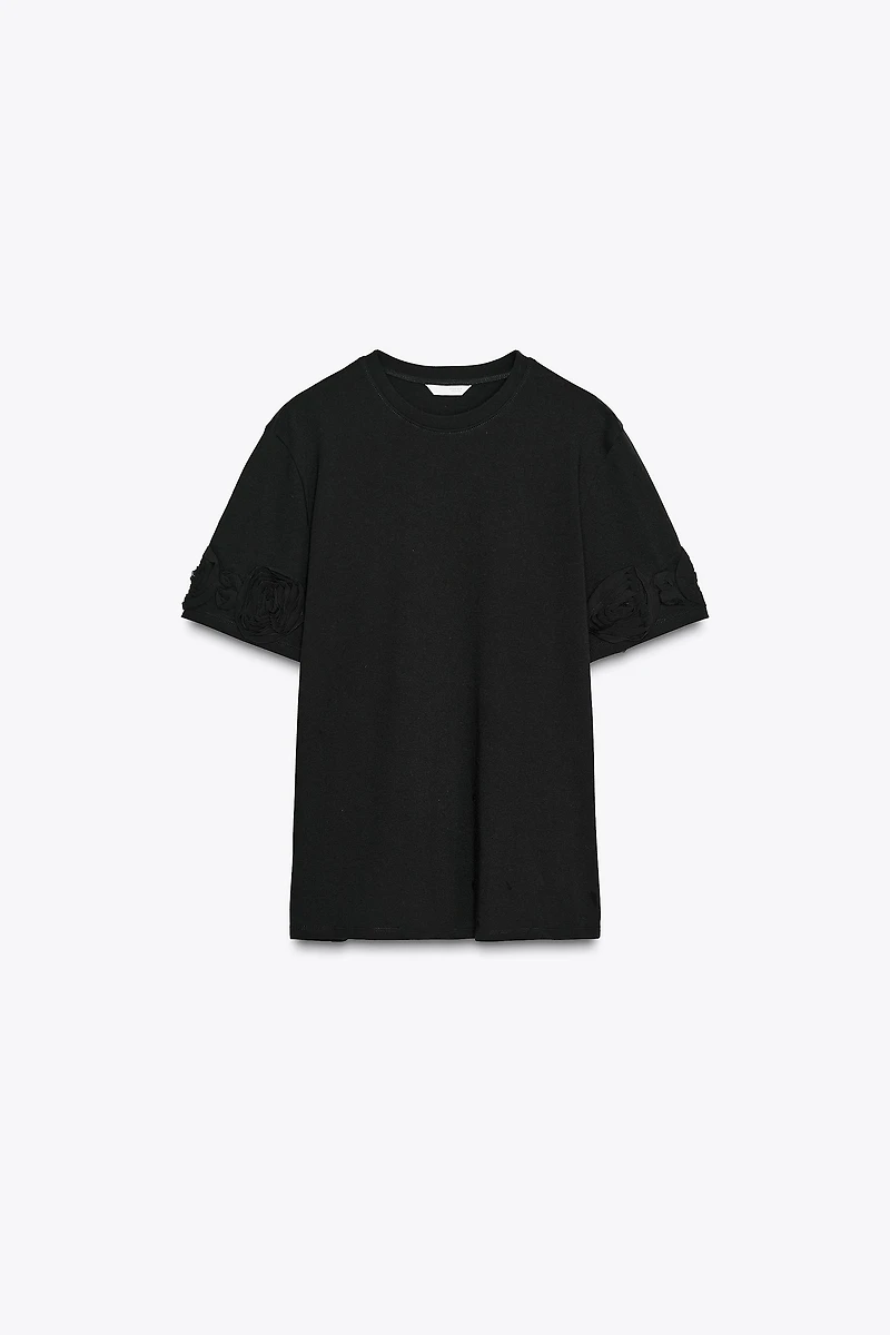VOLUMINOUS FLORAL T-SHIRT