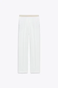 PANTALON DROIT TAILLE COMBINÉE