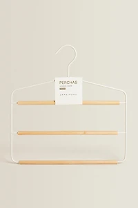 METAL AND WOOD PANTS HANGER