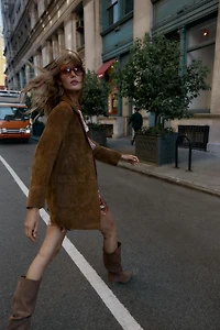 100% LEATHER LONG JACKET