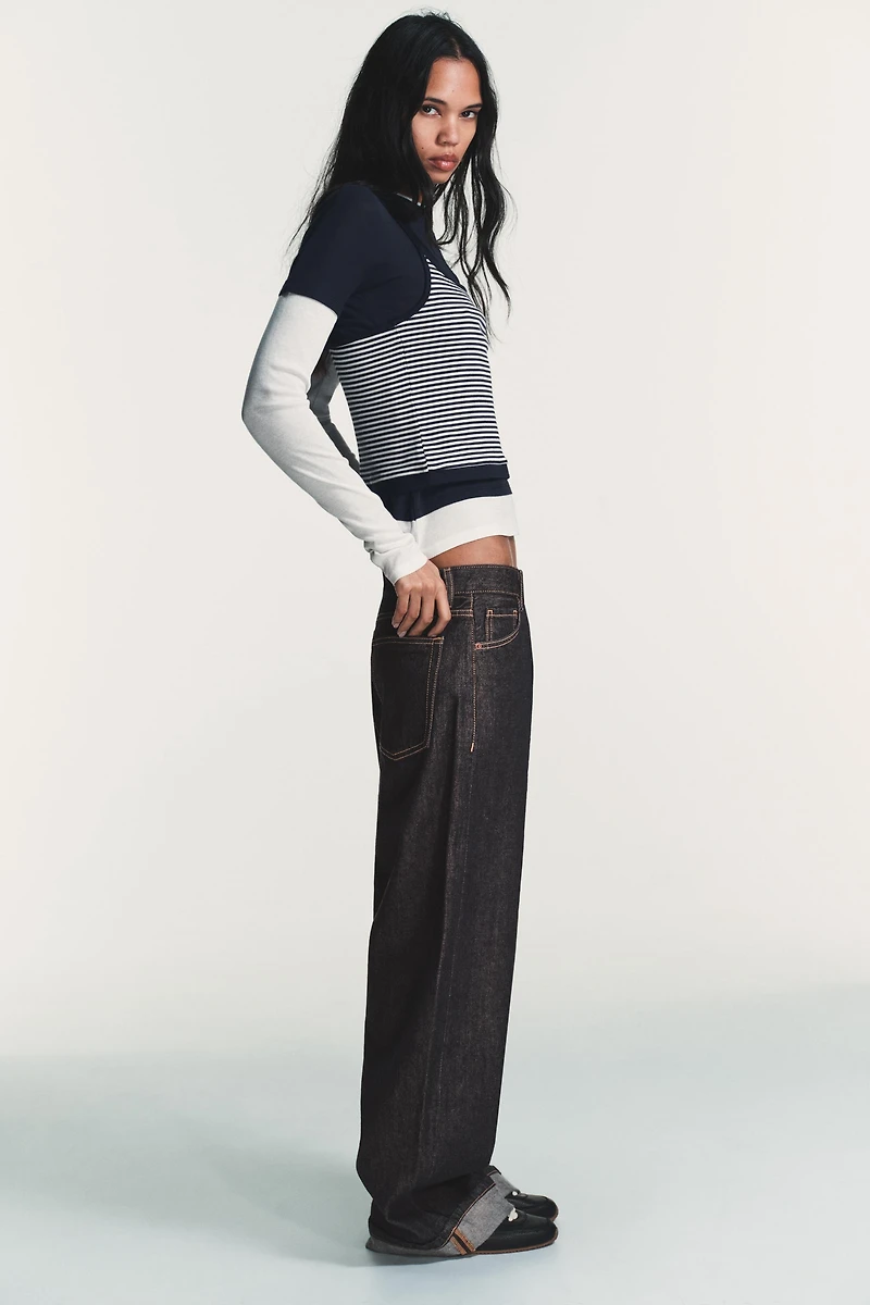 TRIPLE STRIPE EFFECT T-SHIRT