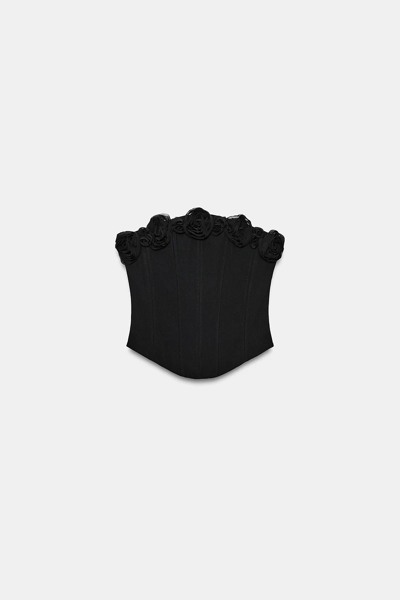 TOP STYLE CORSET À FLEURS