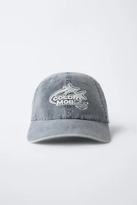EMBROIDERED WASHED EFFECT CAP