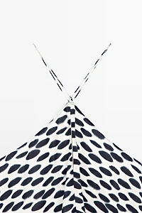 Printed flared midi dress