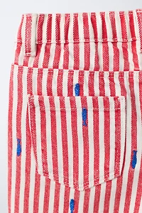 SHORT EN SERGÉ MOM FIT POISSONS BRODÉS CASA LAWA X ZARA KIDS