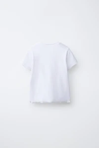 T-SHIRT CÔTELÉ À PIÈCE