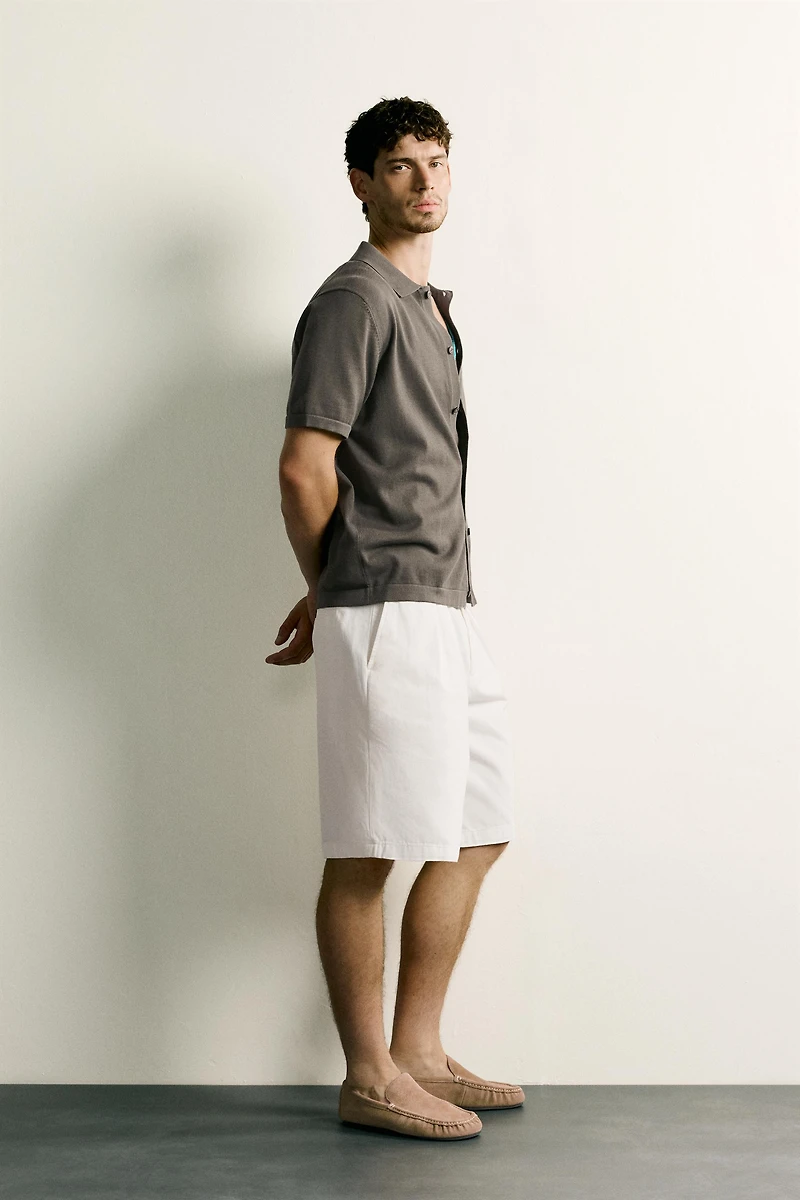 RELAXED FIT KNIT SHIRT