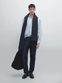 Chemise regular en popeline à rayures