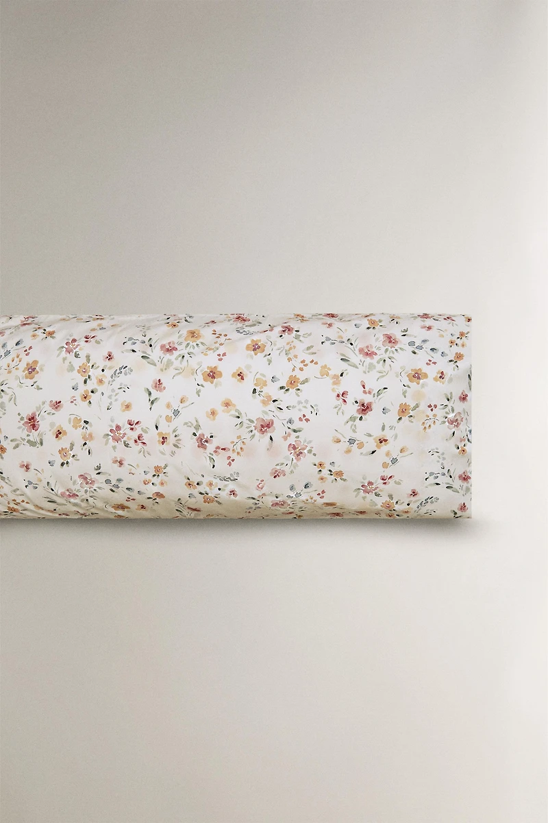 FLORAL PERCALE PILLOWCASE (200 THREAD COUNT)