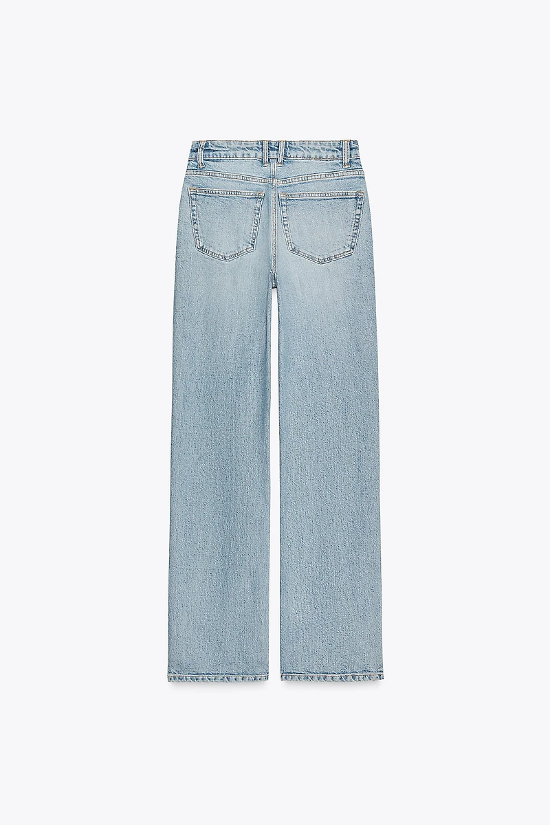 TRF STRAIGHT LEG JEANS WITH A HIGH WAIST