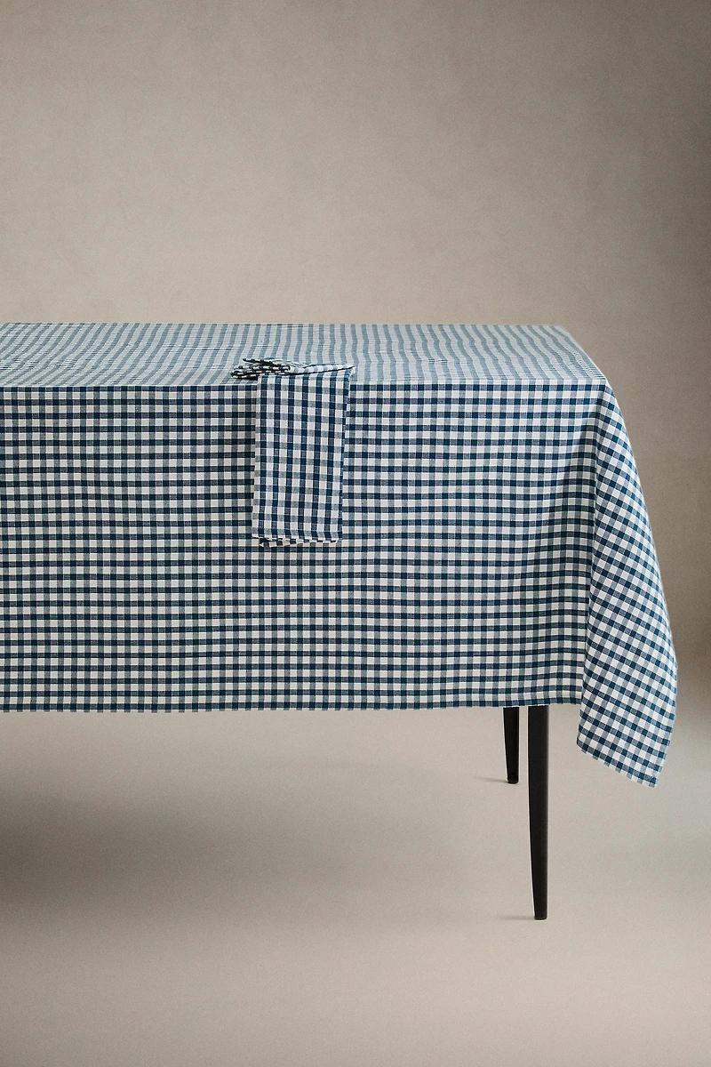 GINGHAM COTTON TABLECLOTH
