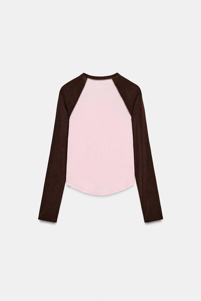 CONTRAST RAGLAN T-SHIRT