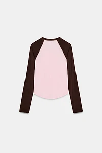 CONTRAST RAGLAN T-SHIRT