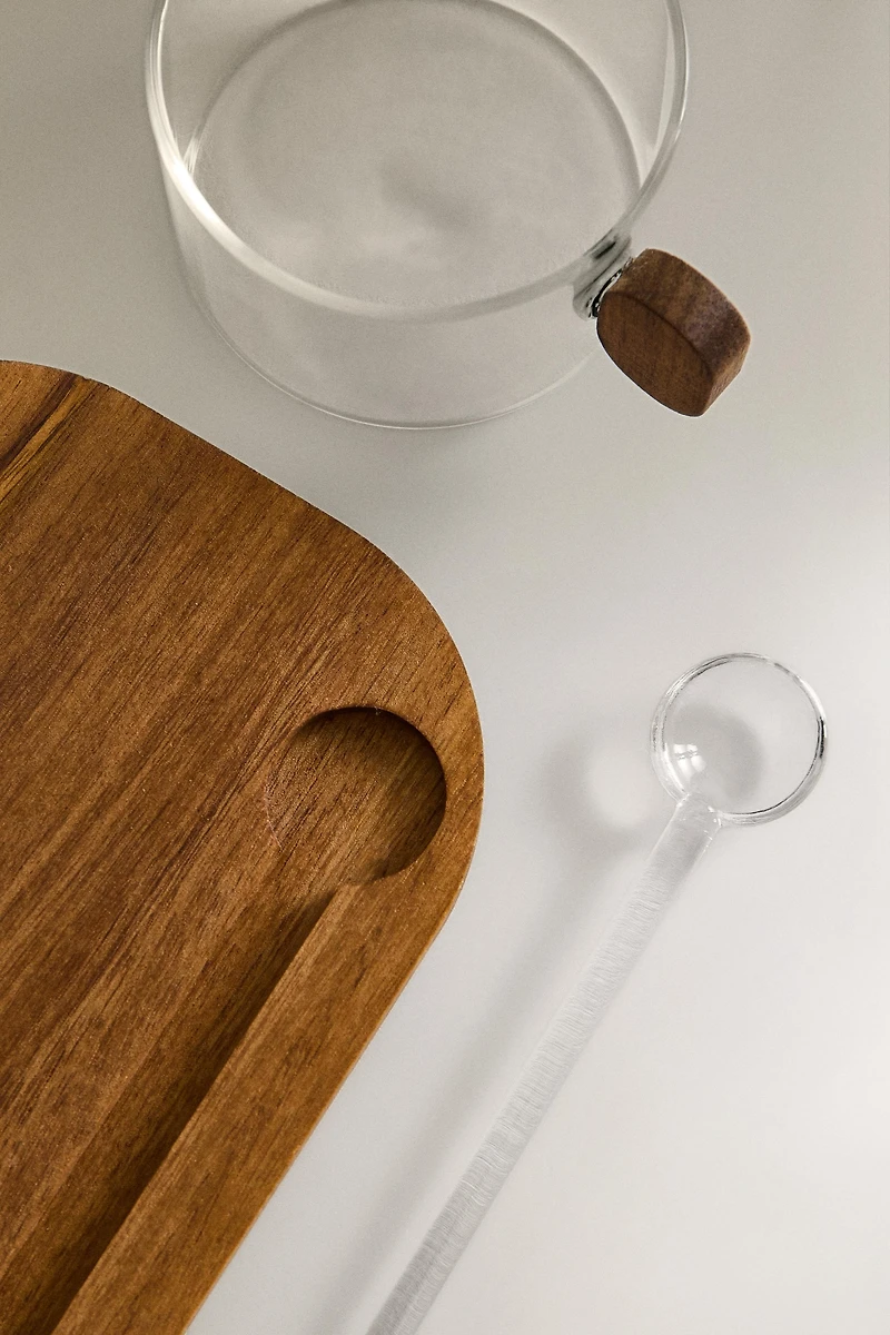 TASSE BOROSILICATE AVEC PLATEAU
