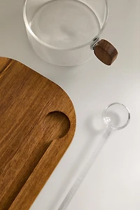 TASSE BOROSILICATE AVEC PLATEAU