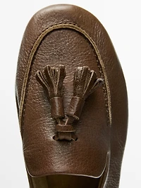 Leather tassel loafers