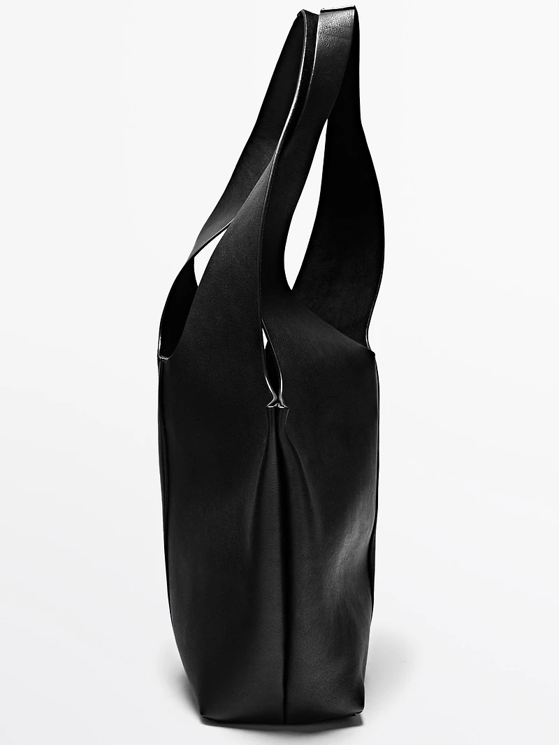 Sac cabas en cuir nappa