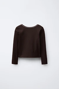 JEWELED RIB T-SHIRT