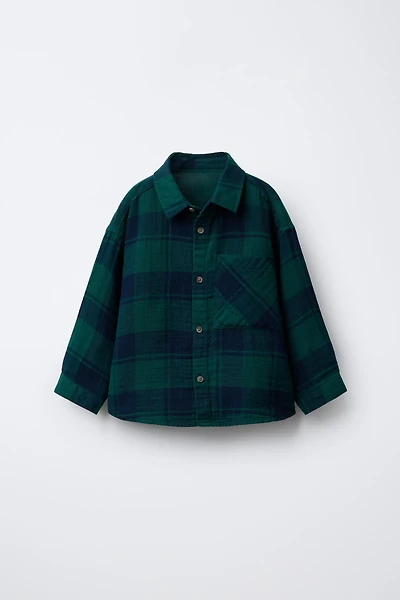 CHEMISE TEXTURÉE À CARREAUX
