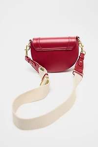 CONTRAST TOPSTITCH CROSSBODY BAG