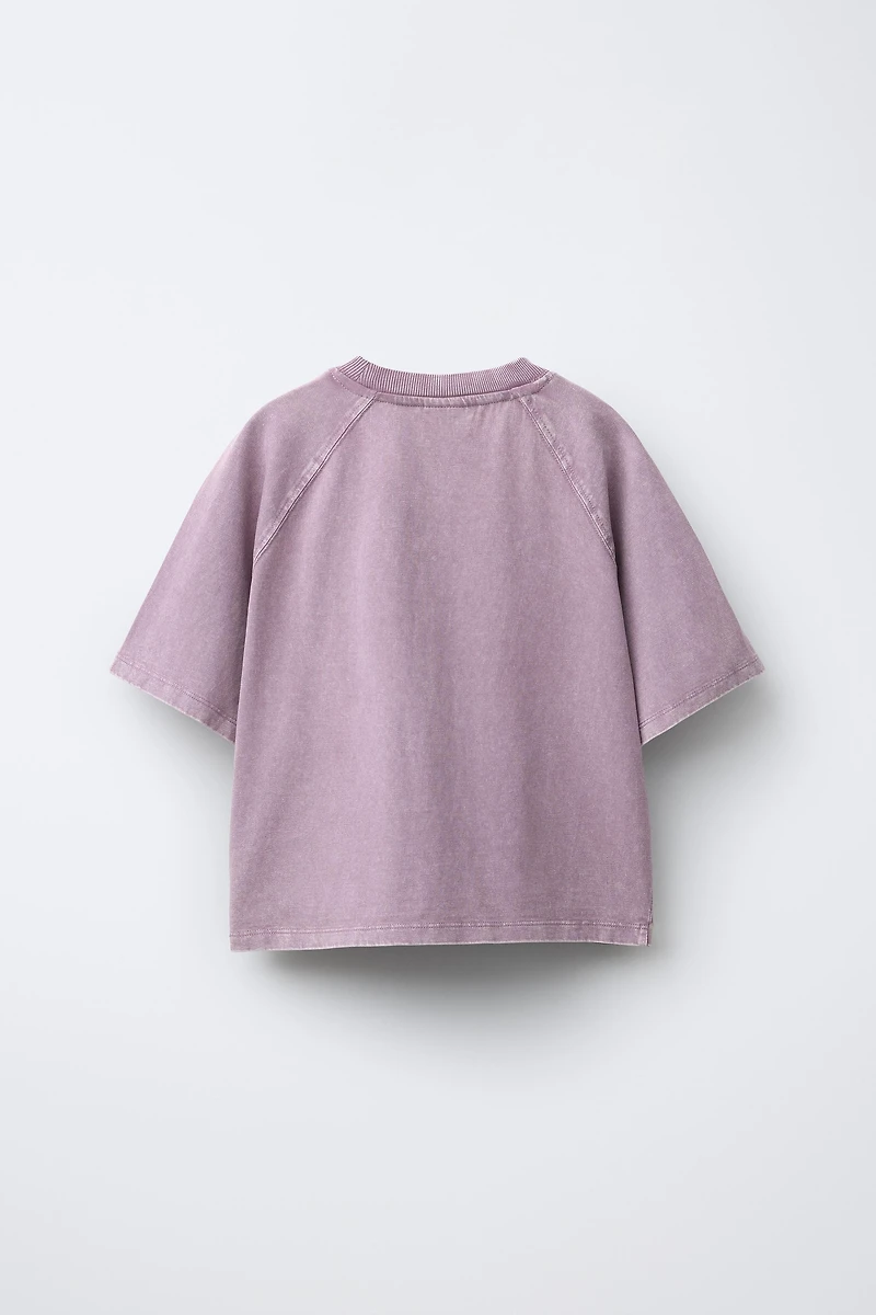 HEAVY WEIGHT T-SHIRT AND WASHED EFFECT RIB FLARE LEGGINGS SET