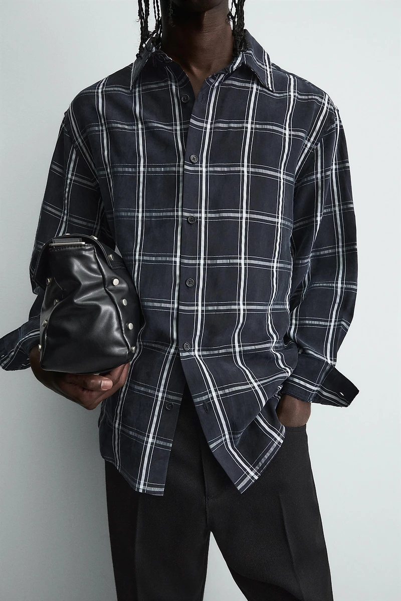 PLAID FLUID SHIRT