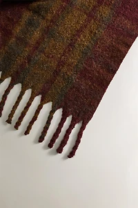 PLAID DOUX CARREAUX FRANGES