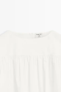 100% Cotton Puffed Sleeve Blouse - STUDIO