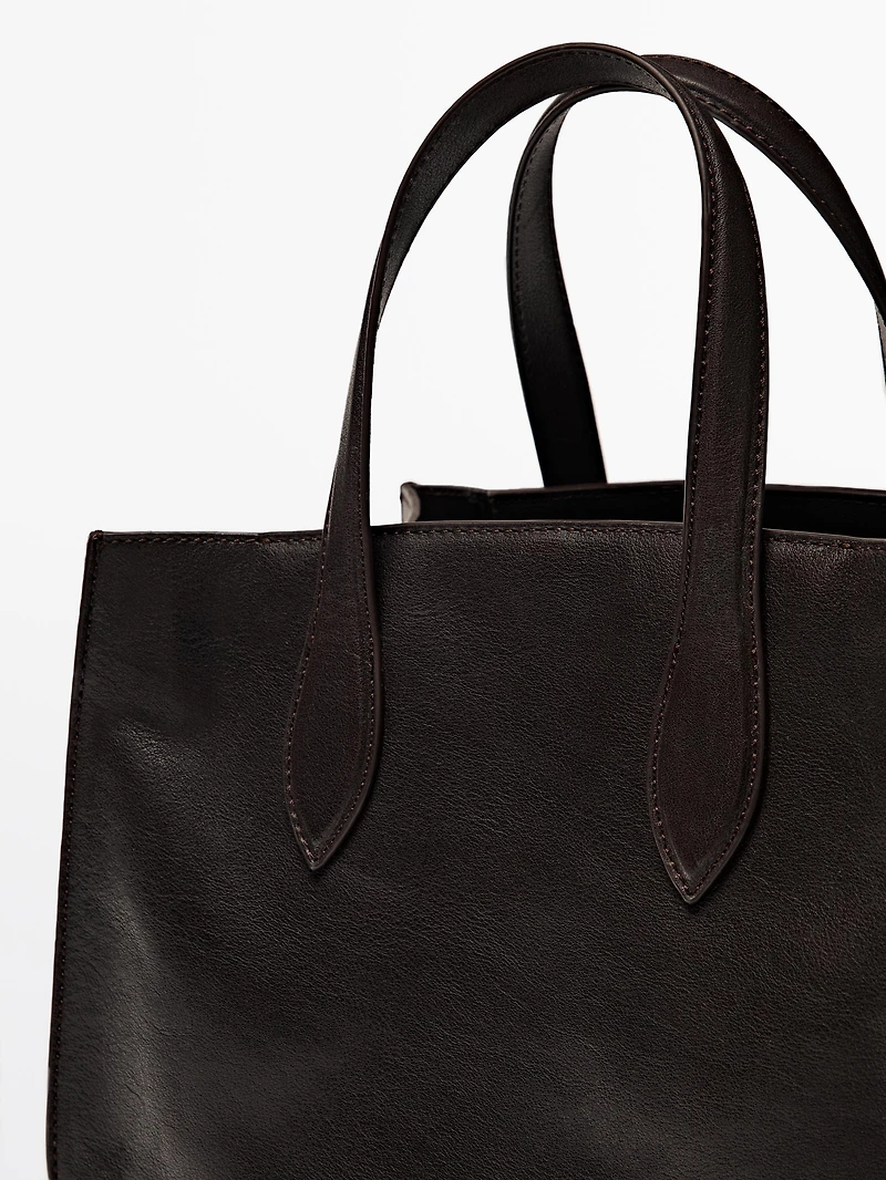 Nappa leather tote bag