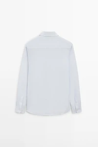 Striped slim fit linen shirt