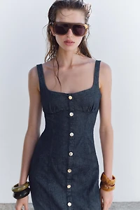 Z1975 STRAPPY DENIM MIDI DRESS