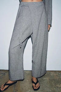 HOUNDSTOOTH WRAP PANTS ZW COLLECTION