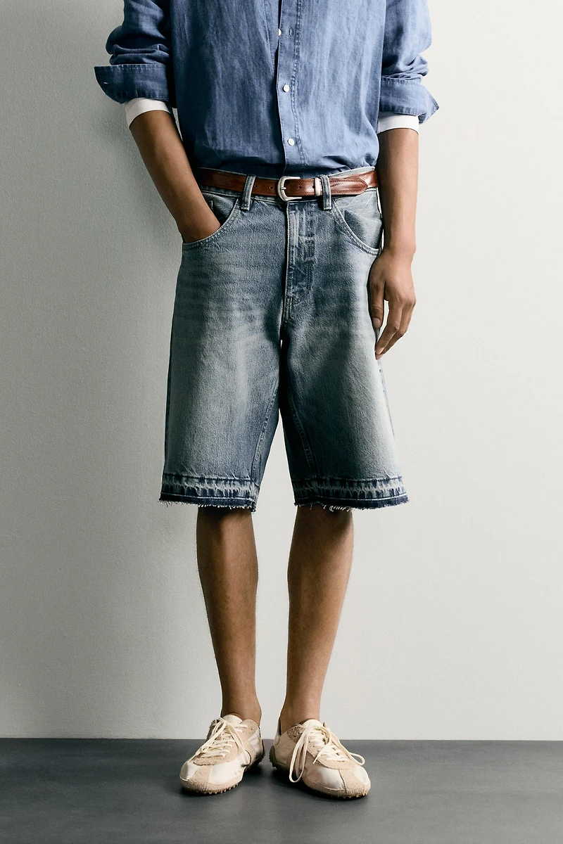 RELAXED FIT DENIM SHORTS