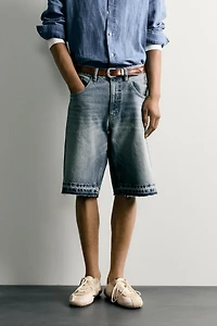 RELAXED FIT DENIM SHORTS