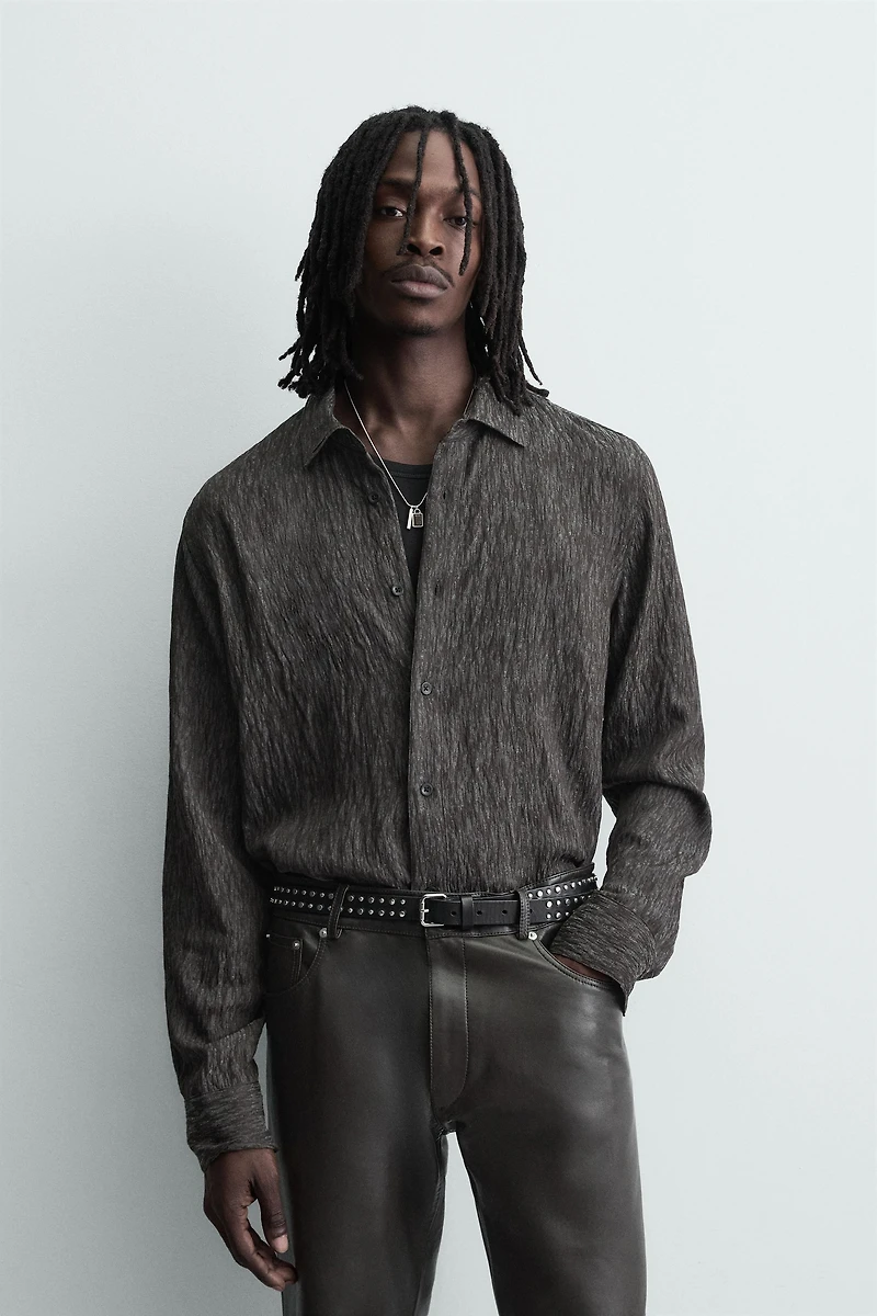 FLOWY JACQUARD SHIRT