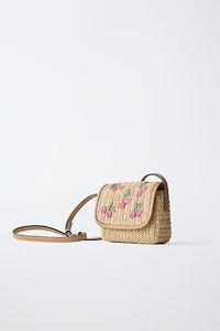 SAC BANDOULIÈRE RAFIA CERISES