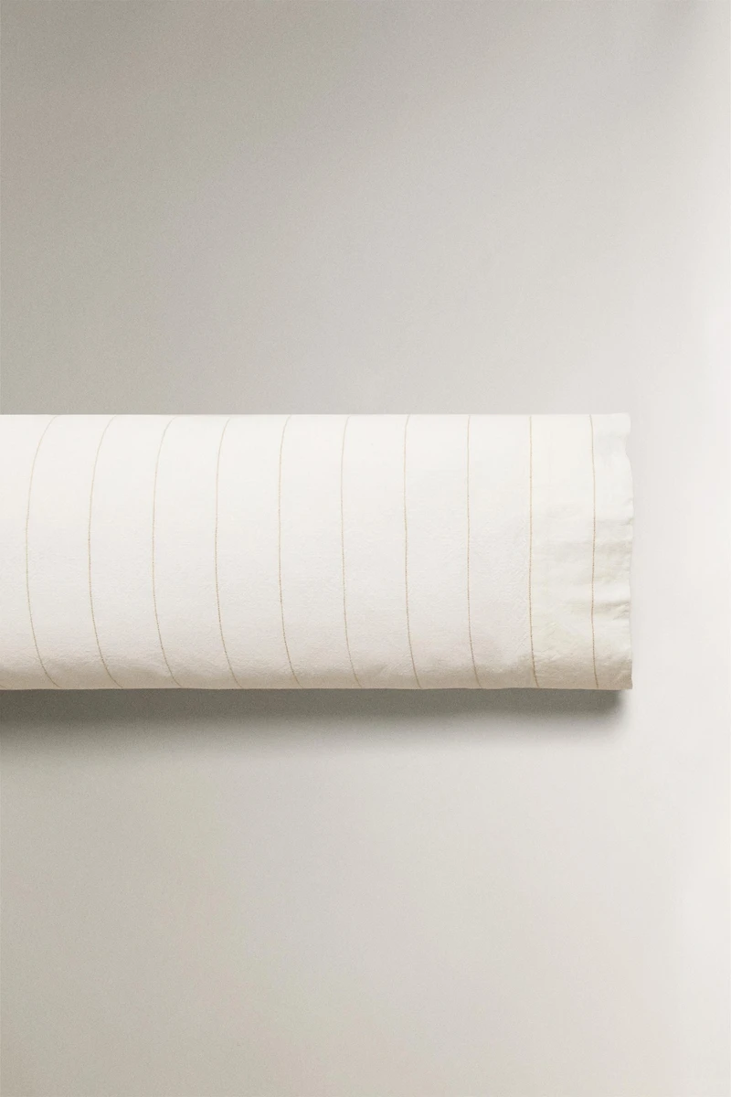 STRIPED COTTON LINEN PILLOWCASE