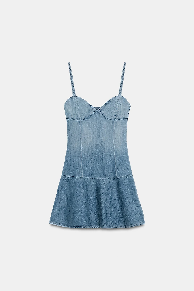 TRF DENIM MINI DRESS
