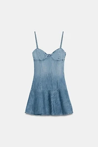 TRF DENIM MINI DRESS