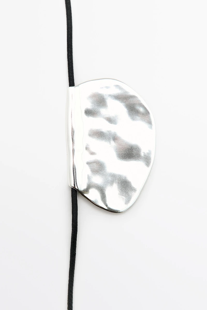 Long dumpling-piece necklace