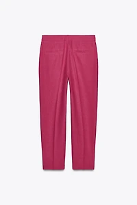 HIGH-WAISTED SLIM PANTS