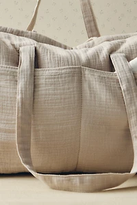 COTTON DIAPER BAG WITH A MOON