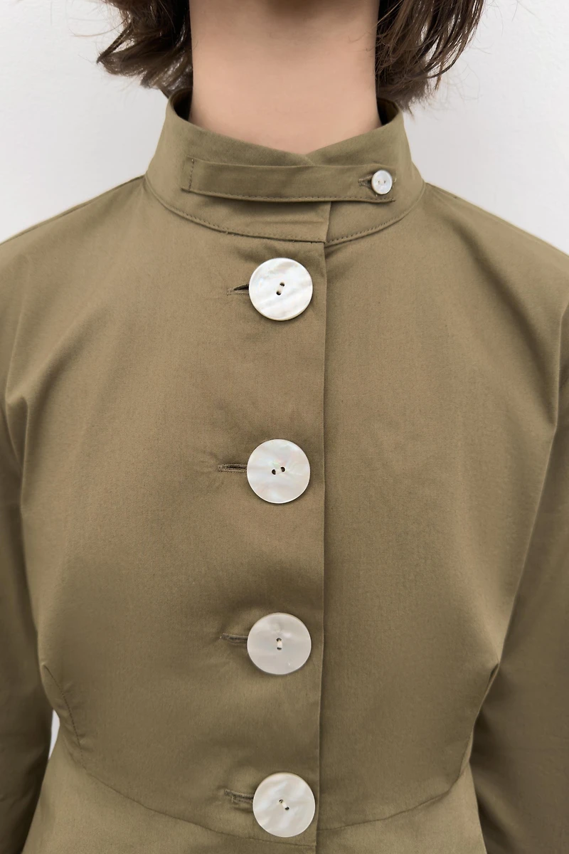 BUTTON POPLIN SHIRT