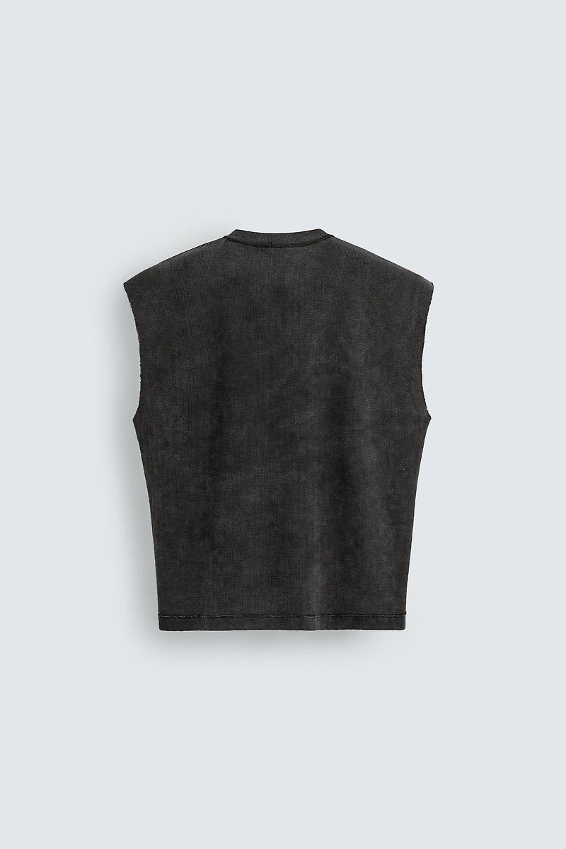 HORSE PRINT KNIT TANK TOP