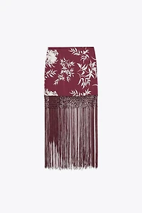 JUPE PARÉO BRODERIES FRANGES