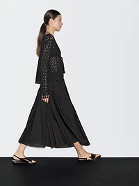 100% cotton flared skirt